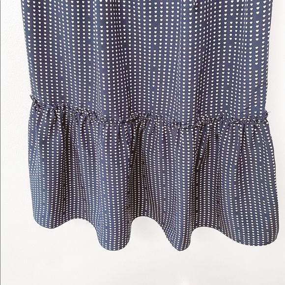 Draper James Heart Dots Tiered Dress Nassau Navy 0 - Picture 8 of 13